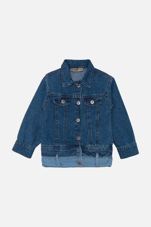 Куртка джинсова для дівчинки 104 колір синій ЦБ-00244440 SKT000978820 фото