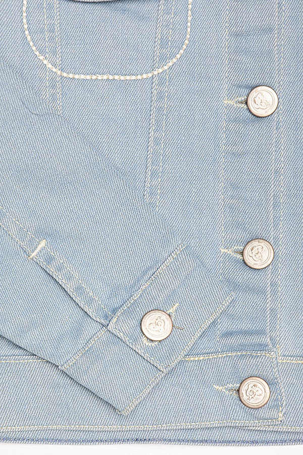 Куртка джинсова на дівчинку 122 колір блакитний ЦБ-00186709 SKT000832936 фото