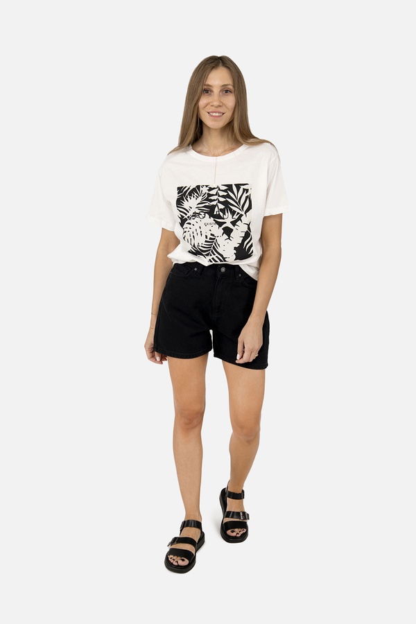 Жіноча футболка з коротким рукавом 42 колір молочний ЦБ-00254779