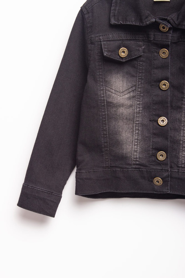 Куртка джинсова на дівчинку 116 колір чорний ЦБ-00148386 SKT000509401 фото