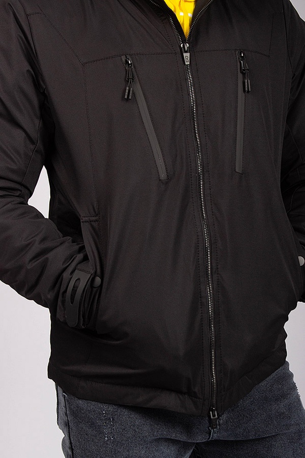Куртка короткая мужская 48 цвет черный ЦБ-00170405 SKT000570052 фото