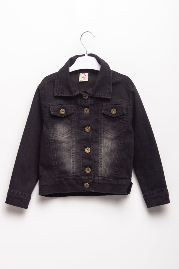 Джинсовая куртка на девочку 116 цвет черный ЦБ-00148386 SKT000509401 фото