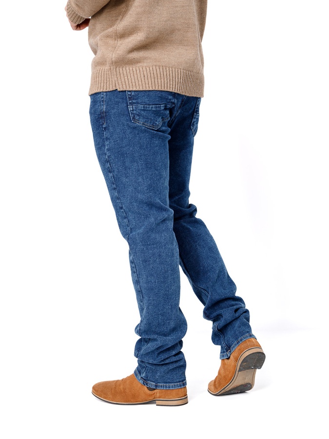 Мужские джинсы, утепленные, регуляр 56 цвет синий ЦБ-00233105 SKT000940615 фото