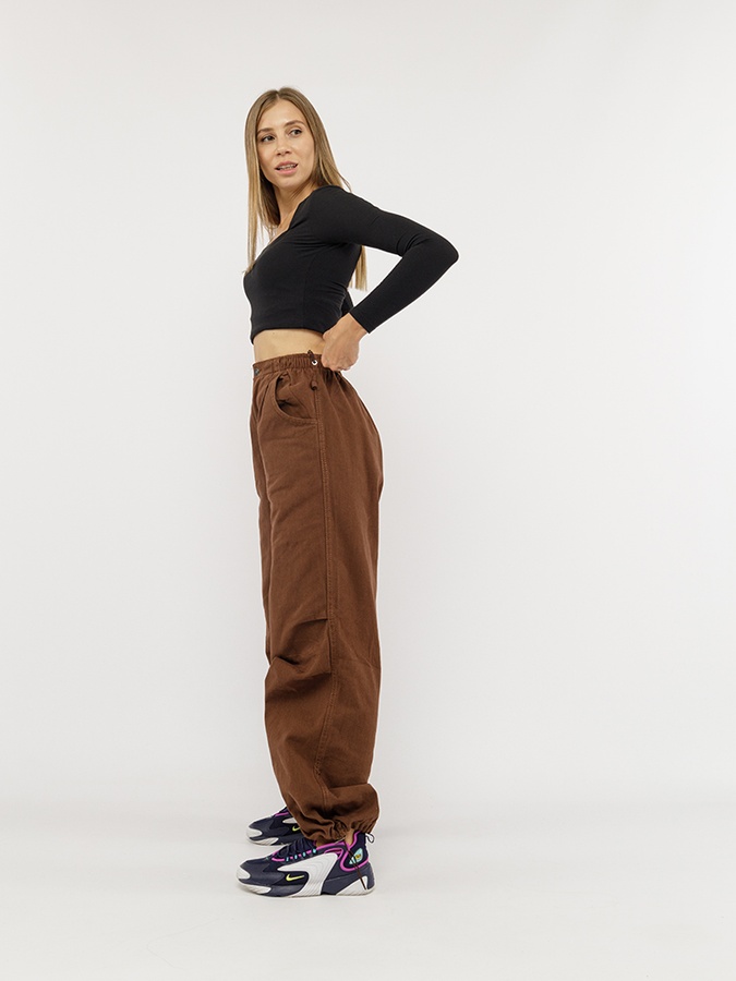 Джогери джинсові жіночі 44 колір коричневий ЦБ-00229365 SKT000932049 фото