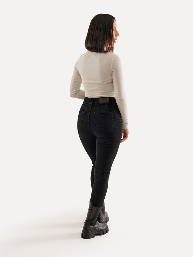 Жіночі джинси-слім 38 колір чорний ЦБ-00228365 SKT000929101 фото