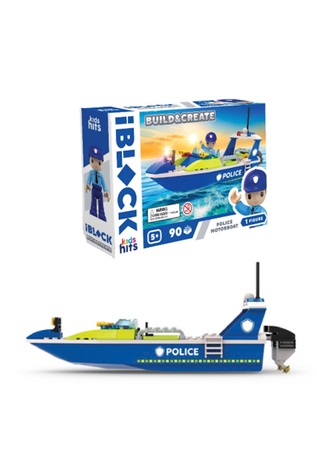 Конструктор Kids hits IBLOCK JUNIOR Police Motorboat колір різнокольоровий ЦБ-00265698 SKT001033917 фото