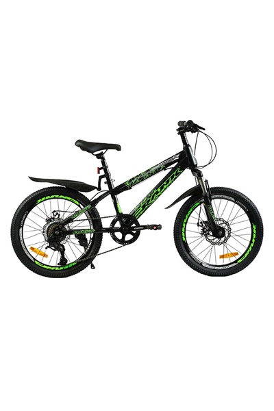 Дитячий спортивний велосипед Corso «CRANK» колір чорно-салатовий ЦБ-00246132 SKT000983469 фото