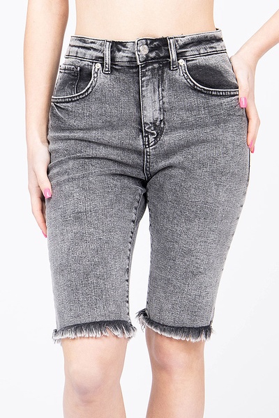 Шорти джинсові жіночі 40 колір сірий ЦБ-00161399 SKT000546764 фото