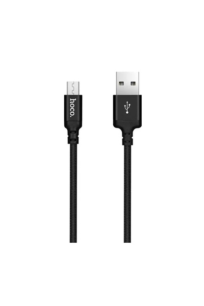 USB кабель Hoco X14 Micro 2.4A 1 м колір чорний ЦБ-00209847 SKT000887804 фото