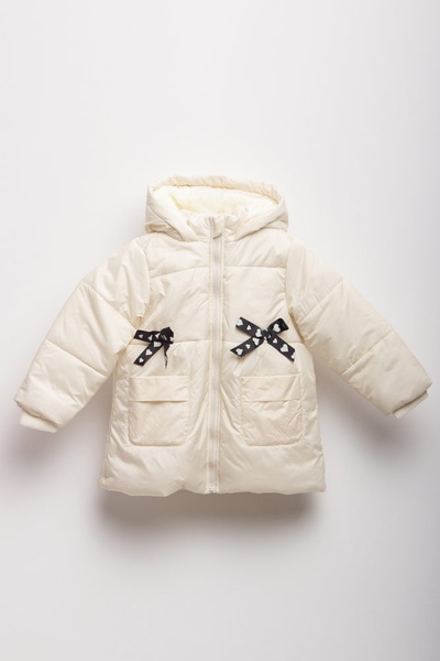 Куртка коротка на дівчинку 104 колір молочний ЦБ-00152497