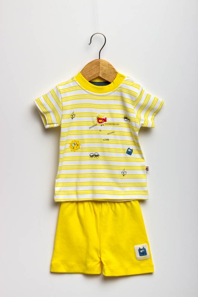 Костюм с шортами на мальчика 86 цвет желтый ЦБ-00119051 SKT000520376 фото