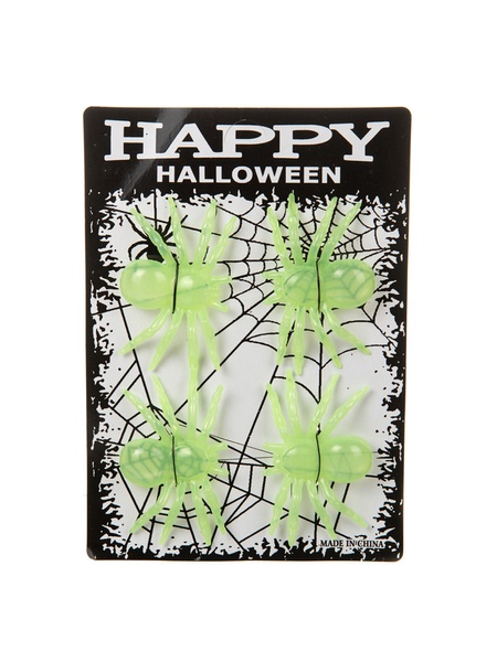 Декор на Хелловін - "Сяючі павуки" колір зелений ЦБ-00229772 SKT000933159 фото