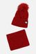 Комплект шапка-шарф на дівчинку 42-44 колір червоний ЦБ-00206096 SKT000879713 фото 1