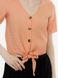 Женская рубашка с коротким рукавом 46 цвет персиковый ЦБ-00219063 SKT000906173 фото 2