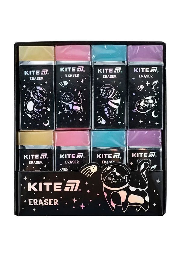 Гумка кольорова з глітером Kite - Universe KITE K24-144 ЦБ-00281311 фото
