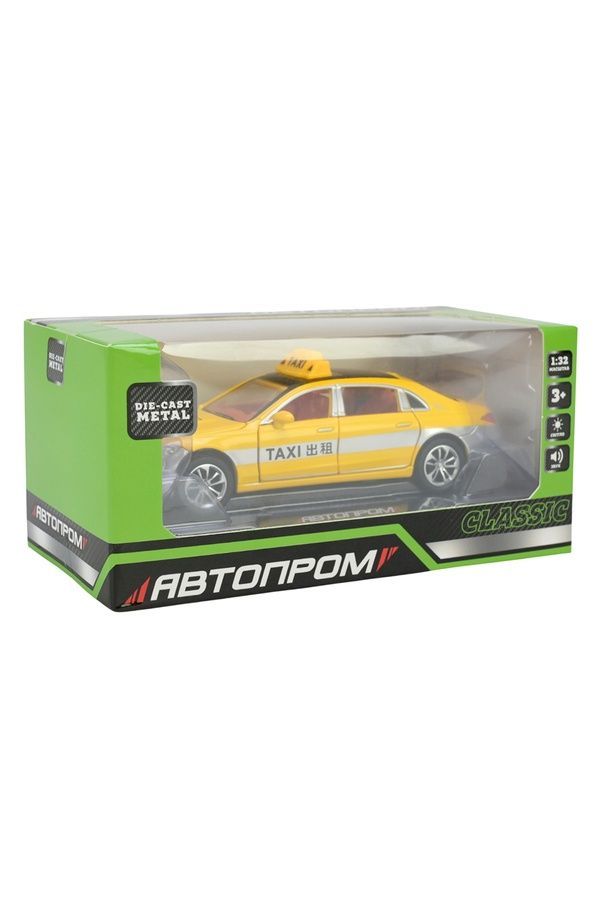 Машина металева АВТОПРОМ &ndash; Mercedes Benz E300L (Таксі) у масштабі 1:32 АВТОПРОМ AP74240 ЦБ-00289173 фото