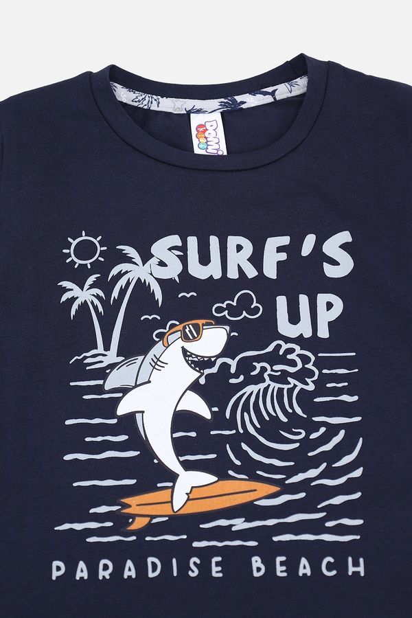 Піжама з довгим рукавом зі штанами для хлопчика колір темно-синій 110 ЦБ-00292299 фото