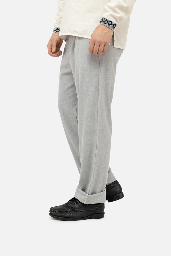Мужские брюки 46 цвет серый ЦБ-00241578 SKT000961925 фото