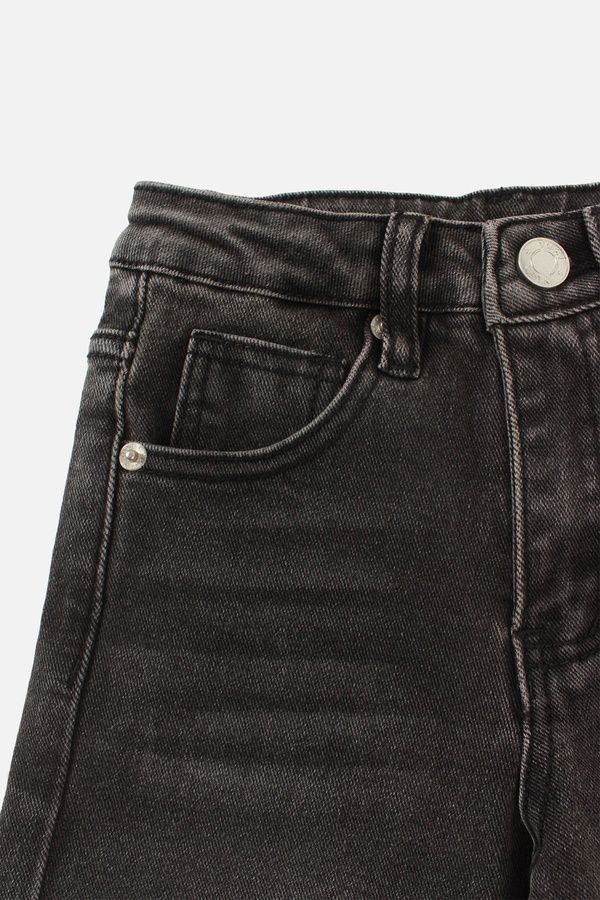 Джинси wide leg для дівчинки колір сірий 116 ЦБ-00297964 фото