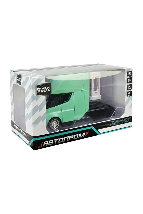 Машина металева моделі Tesla Semi Truck АВТОПРОМ AP7731 ЦБ-00287838 фото