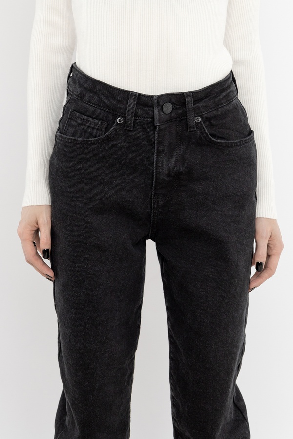 Жіночі джинси мом 40 колір чорний ЦБ-00235590 SKT000946416 фото