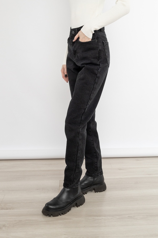 Жіночі джинси мом 40 колір чорний ЦБ-00235590 SKT000946416 фото