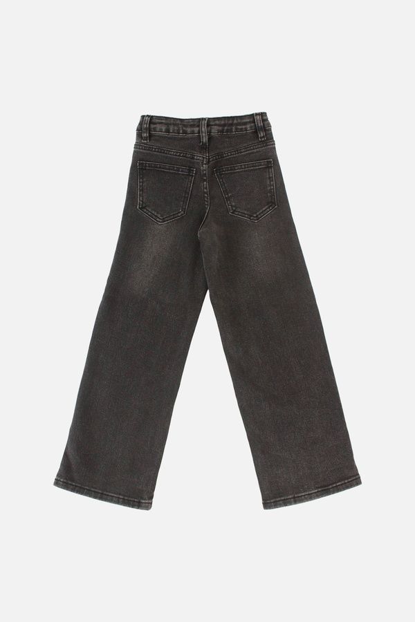 Джинси wide leg для дівчинки колір сірий 116 ЦБ-00297964 фото