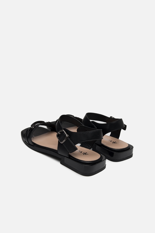 Жіночі босоніжки на каблуку 36 колір чорний ЦБ-00237861 SKT000954843 фото