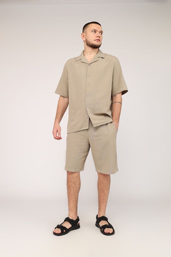 Рубашка с коротким рукавом мужская цвет хаки 52 ЦБ-00275661 фото