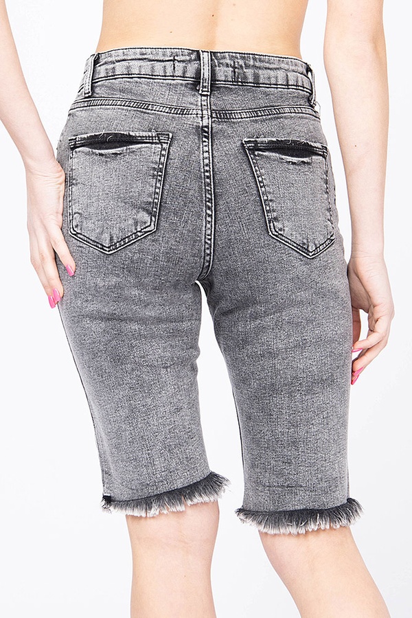 Шорти джинсові жіночі 40 колір сірий ЦБ-00161399 SKT000546764 фото