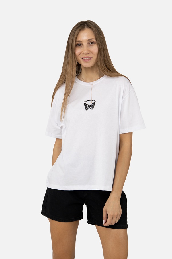 Женская футболка с коротким рукавом 48 цвет белый ЦБ-00253732