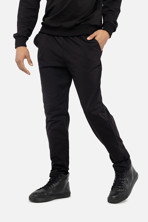 Чоловічі спортивні штани 46 колір чорний ЦБ-00239132 SKT000958123 фото