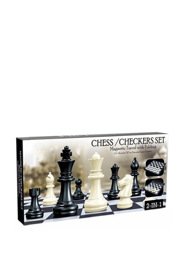 Шахматы + шашки, настольный игровой набор 2 в 1 2014-BC ЦБ-00265673 фото