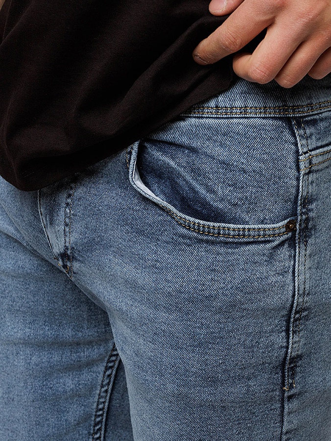 Мужские джинсовые джогеры 54 цвет голубой ЦБ-00219092 SKT000906288 фото