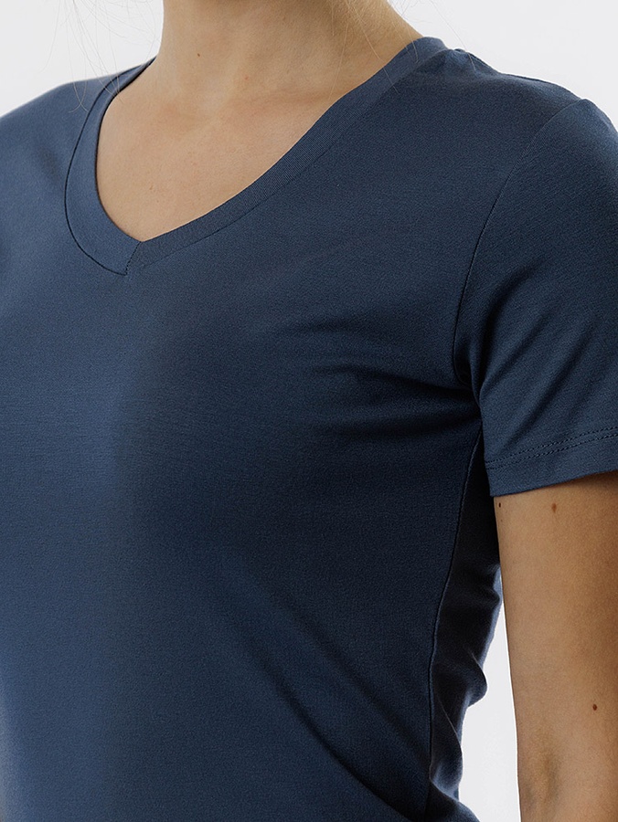 Жіноча футболка регуляр 52 колір індіго ЦБ-00210728 SKT000890463 фото