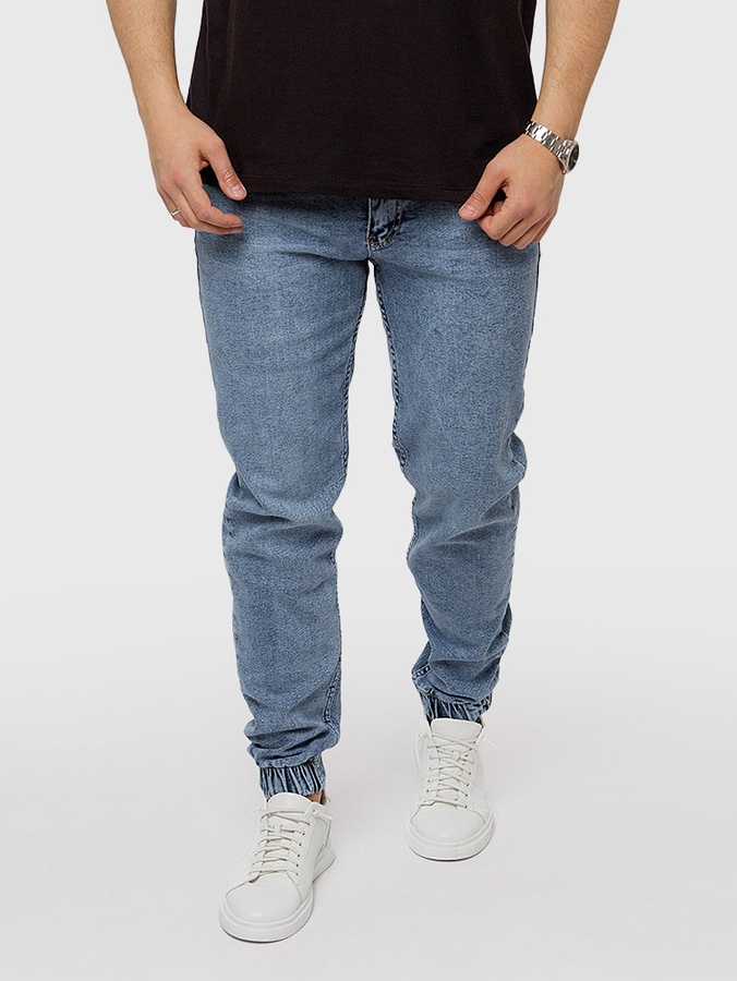 Мужские джинсовые джогеры 54 цвет голубой ЦБ-00219092 SKT000906288 фото