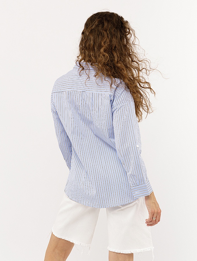 Жіноча сорочка з довгим рукавом 42 колір блакитний ЦБ-00224604 SKT000920465 фото