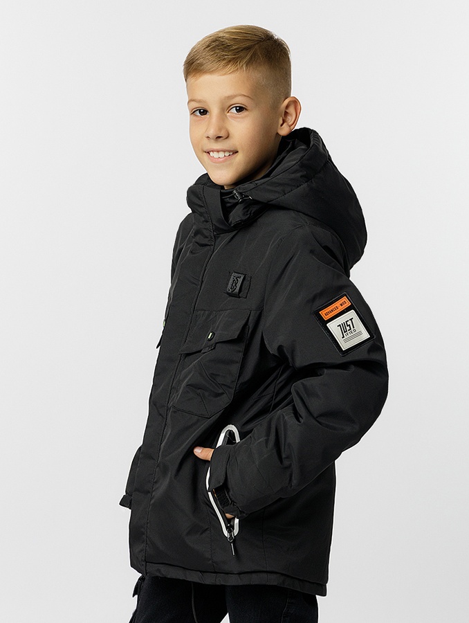 Куртка для хлопчика 140 колір чорний ЦБ-00225785 SKT000922848 фото
