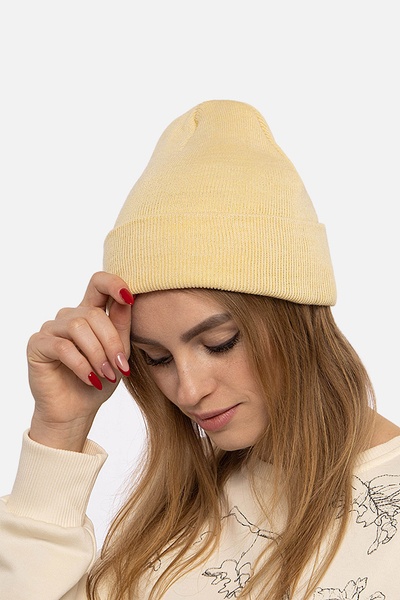 Жіноча шапка 58-60 колір молочний ЦБ-00209580 SKT000886942 фото