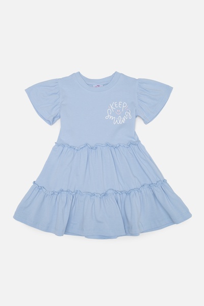 Сукня з коротким рукавом для дівчинки 110 колір блакитний ЦБ-00245135 SKT000980600 фото