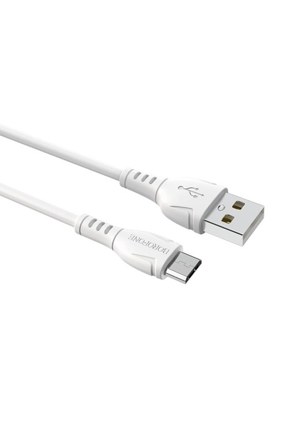 USB кабель BX51 Micro 2.4 A 1 м колір білий ЦБ-00192784 SKT000850324 фото