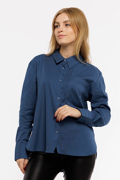 Жіноча сорочка 42 колір синій ЦБ-00184063 SKT000609292 фото