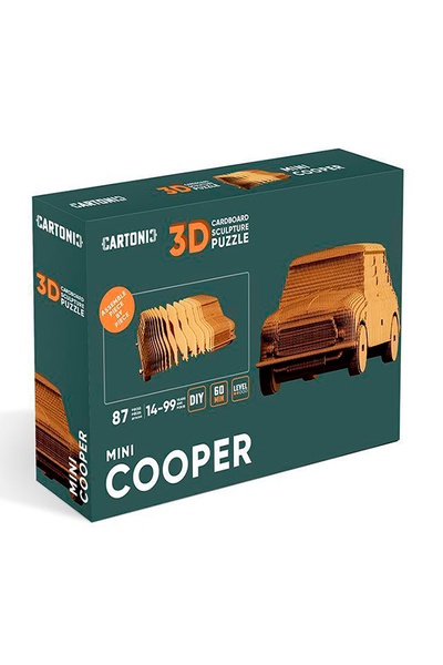 Картонний конструктор "Cartonic 3D Puzzle MINI COOPER" колір коричневий ЦБ-00241056 SKT000961064 фото