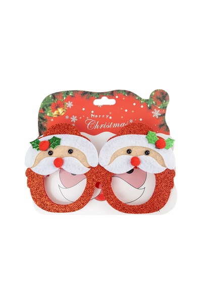 Окуляри декоративні новорічні - Санта колір червоний ЦБ-00238749 SKT000957388 фото