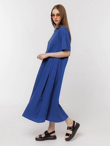 Жіноча довга сукня 42 колір синій ЦБ-00216895 SKT000901611 фото