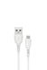 USB кабель BX51 Micro 2.4 A 1 м колір білий ЦБ-00192784 SKT000850324 фото 2