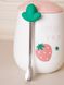 Чашка з кришкою "Strawberry" колір білий ЦБ-00224635 SKT000920619 фото 2