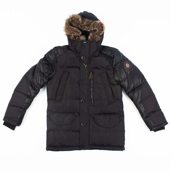 Куртка длинная мужская зимняя цвет черный ЦБ-00138468 SKT000488098 фото