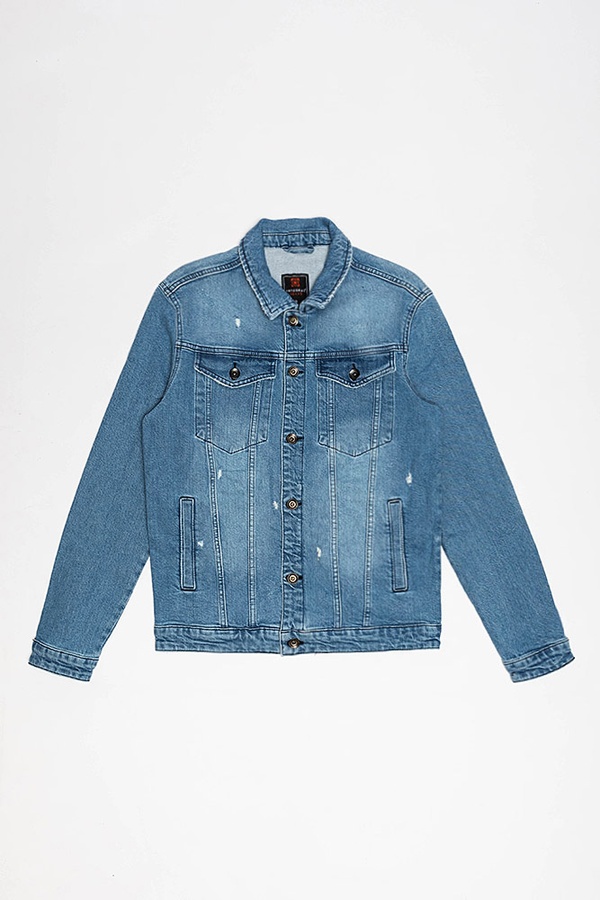 Чоловіча джинсова куртка 44 колір блакитний ЦБ-00191780 SKT000846841 фото
