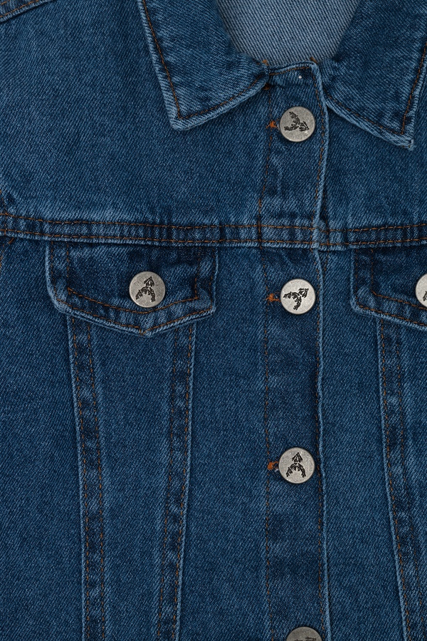Куртка джинсова для дівчинки 116 колір синій ЦБ-00244440 SKT000978822 фото